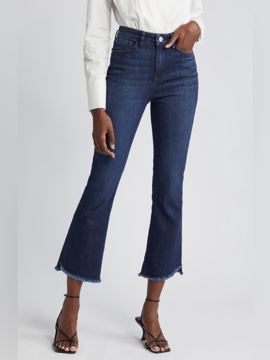 Frame Denim Denim - FRAME LE CROP MINI BOOT NAPLES FRAYED DESIGNER JEANS SZ 28